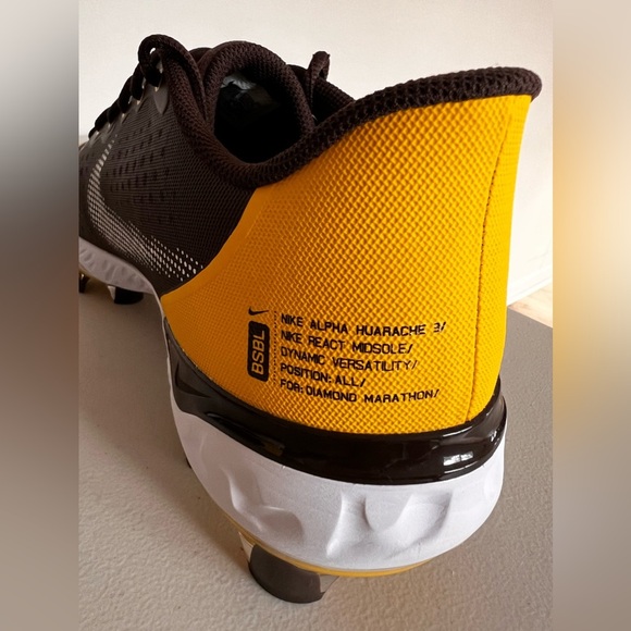 NWT Nike Men’s Alpha Huarache Elite 3 Low MCS Baseball Cleats CZ4453-200 Size 14 - Picture 5 of 8